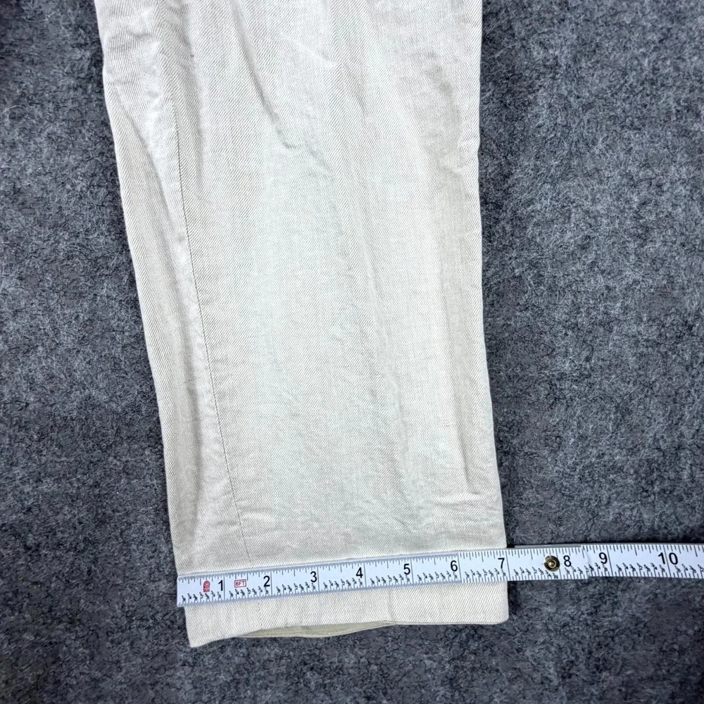 Suitsupply Dress Pants Mens 34 Beige Linen Cotton Mid Rise Flat Front Business